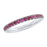 0.32ct 14k White Gold Ruby Lady's Band